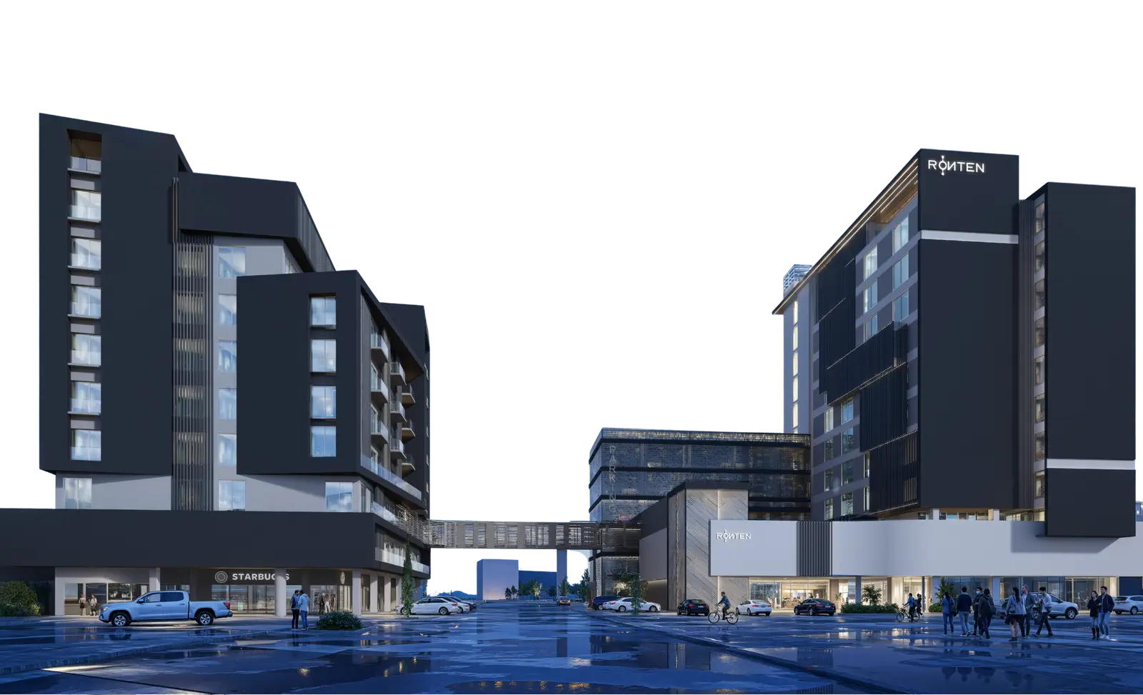 Rönten Center: torres de consultorios y Living Series